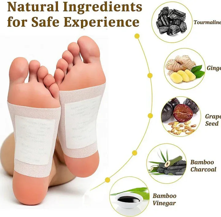 Kinoki Detox Foot Pads Patches 10-Pack with Natural Ingredients for Toxin Removal