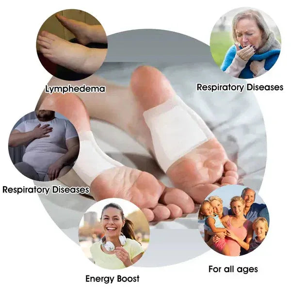 Kinoki Detox Foot Pads Patches 10-Pack with Natural Ingredients for Toxin Removal